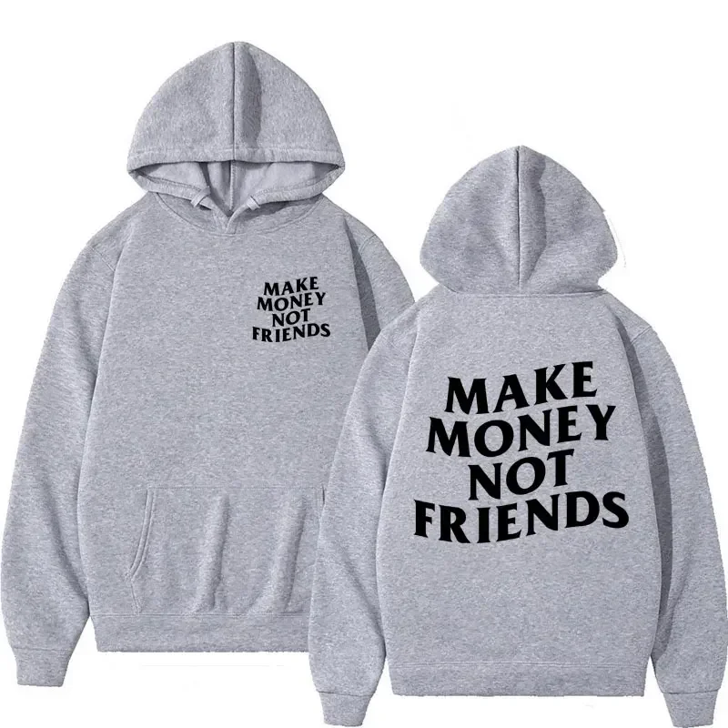 Funny Need Money Letter Print Hoodie Fashion Design Bluza męska damska Polar Oversized Couples Casual Streetwear Bluzy z kapturem