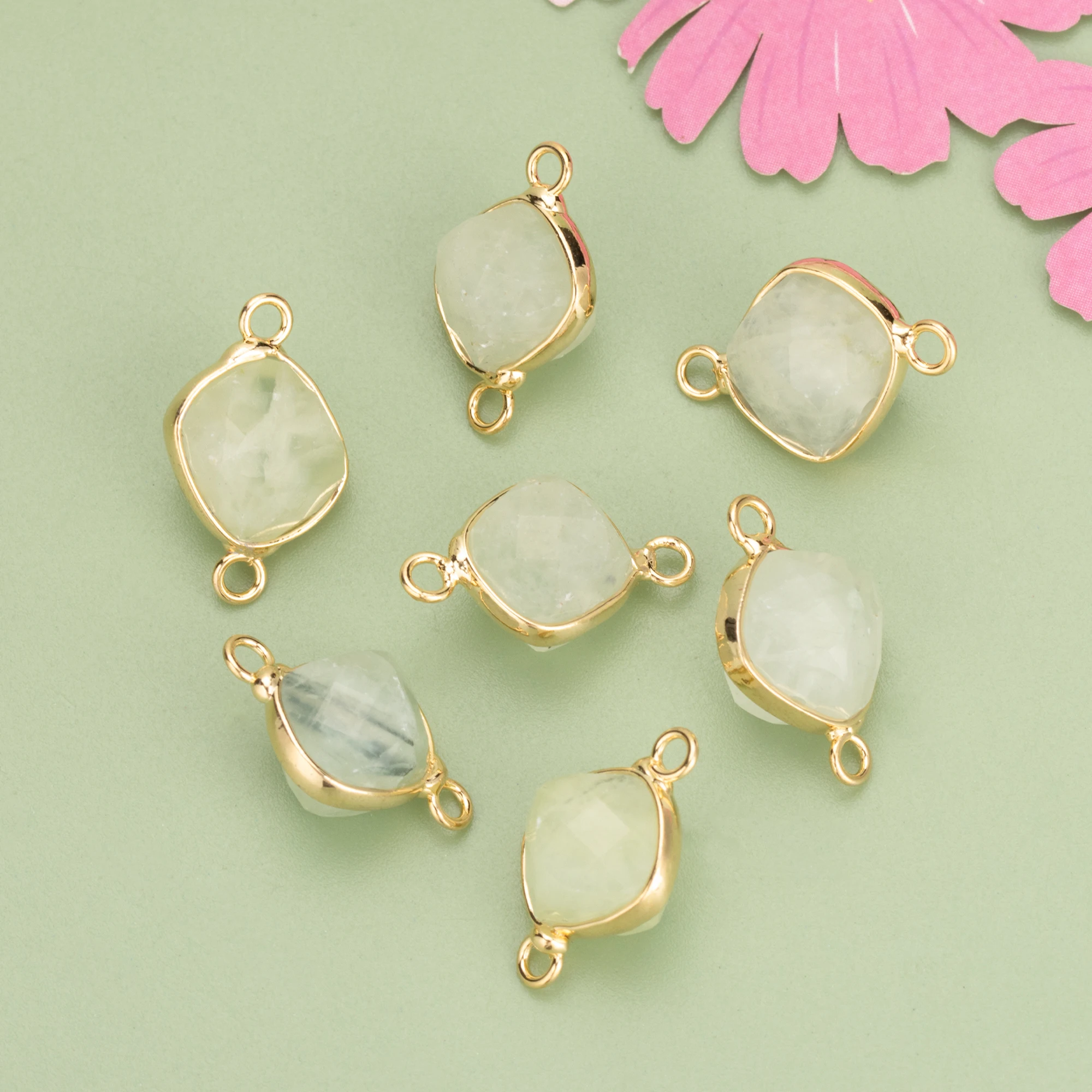 YEGUI MB57,jewelry accessories,18k gold plated,nickel free,copper,natural stone,charms,diy pendants,jewelry making,6pcs/lot