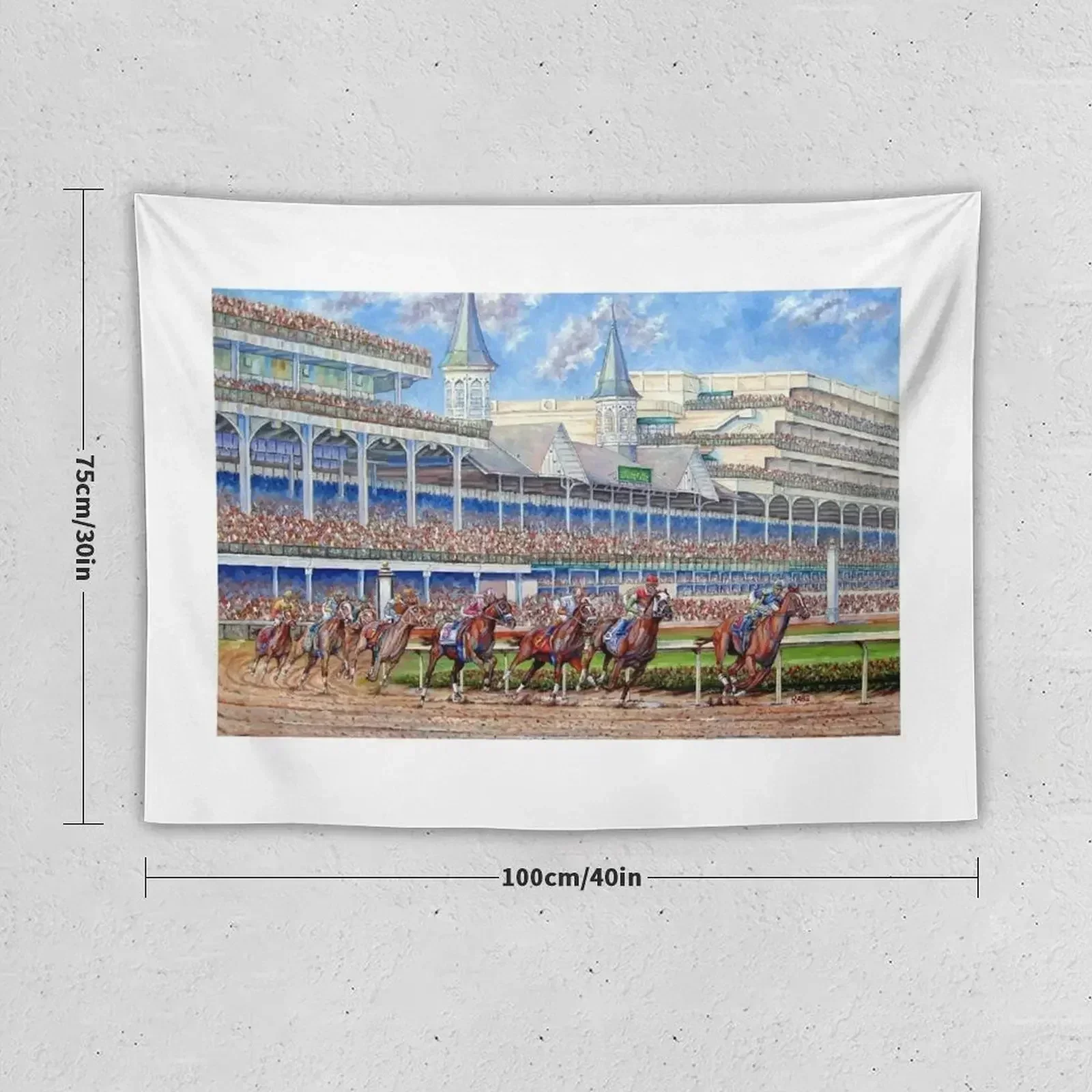 The Kentucky Derby - Leading the Field Tapestry Room Design Aesthetic Home Decor Decoration Aesthetic Tapestry