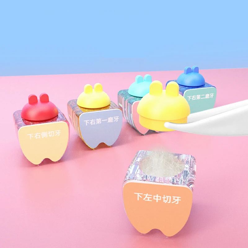 INS Cute Baby Tooth Box Milk Teeth Organizer Storage Rabbit Girl Collection Space Souvenir Case Infant Kid Gifts for Children