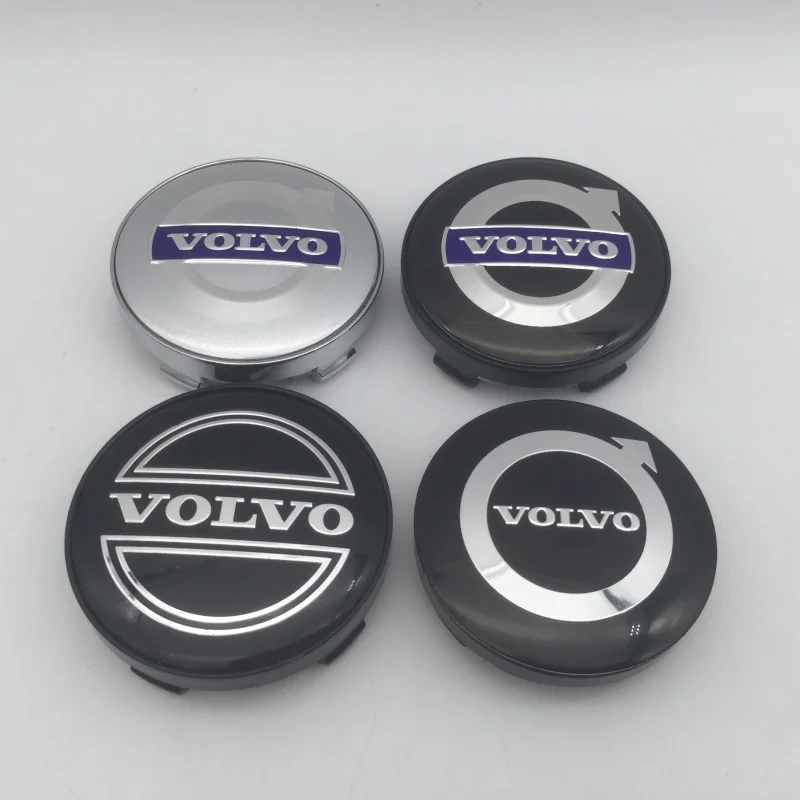 4 Uds 3D 56mm 60mm 68mm para emblema de coche VOLVO cubo de rueda tapa central insignia cubre pegatinas accesorios de estilo
