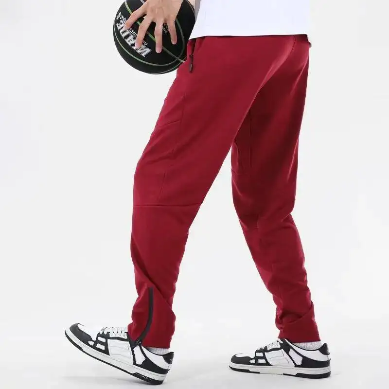 

Fashion Men Haruku Sports Joggers Straight Pants Spring Autumn Loose Elastic Waist Solid Casual Fiess Basketball Trousers