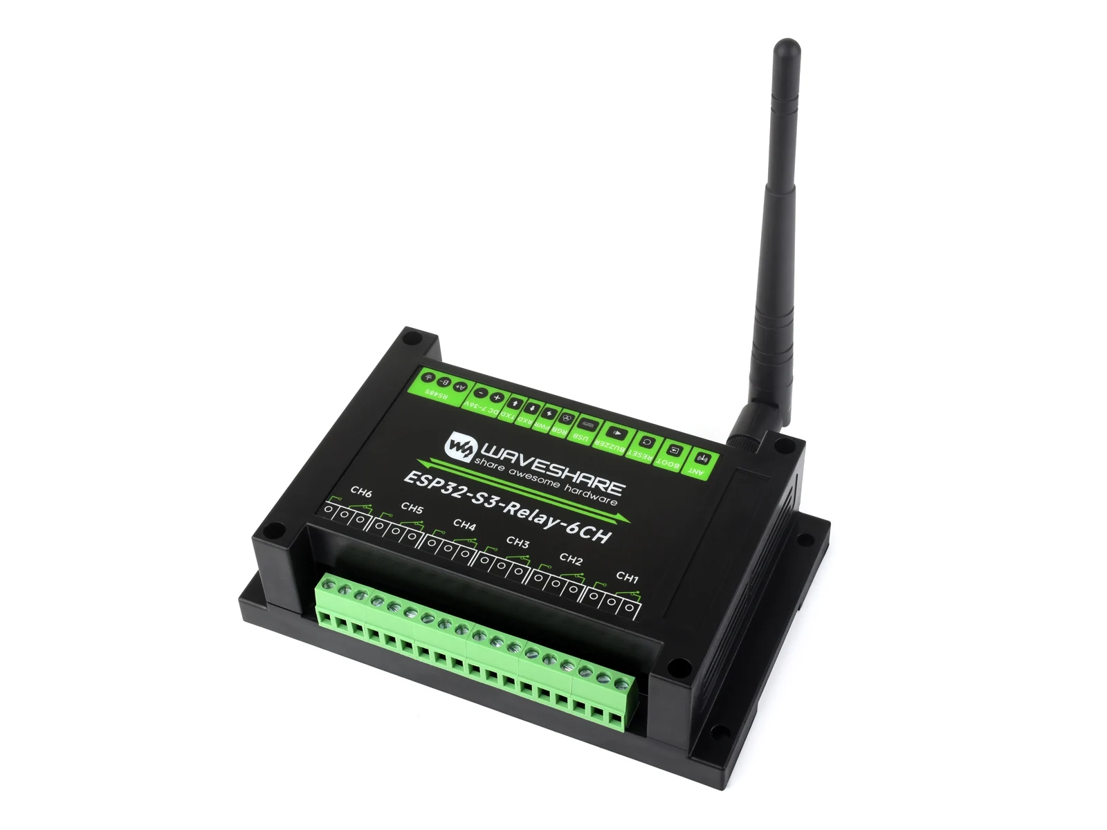 Imagem -02 - Módulo de Relé Wifi de Canais Esp32-s3 Controle Wifi Bluetooth Rs485 Interface de Chapéu Rs485 Pico a Bordo