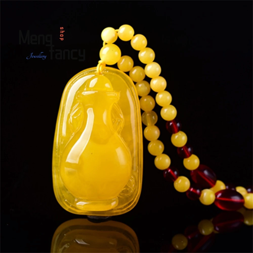 

High - Grade Simple Men's And Women's Beeswax And Amber Vase Pendant Fashion Jewelry Exquisite Elegant Popular Best Selling Luxu