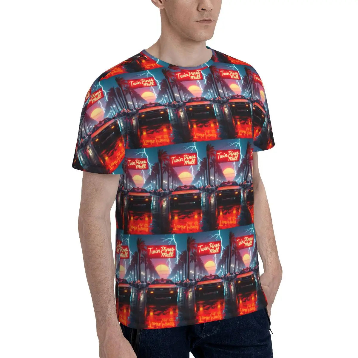 DeLorean Time Machine Back To The Future T-Shirt for Men Cotton T Shirts Men's Tees Short O-Neck Summer Clothes Tops