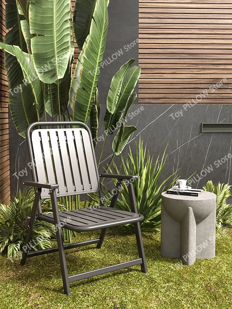 Outdoor Portable Household Waterproof Sunscreen Patio Leisure Balcony Comfortable Dining  Camping  Chair