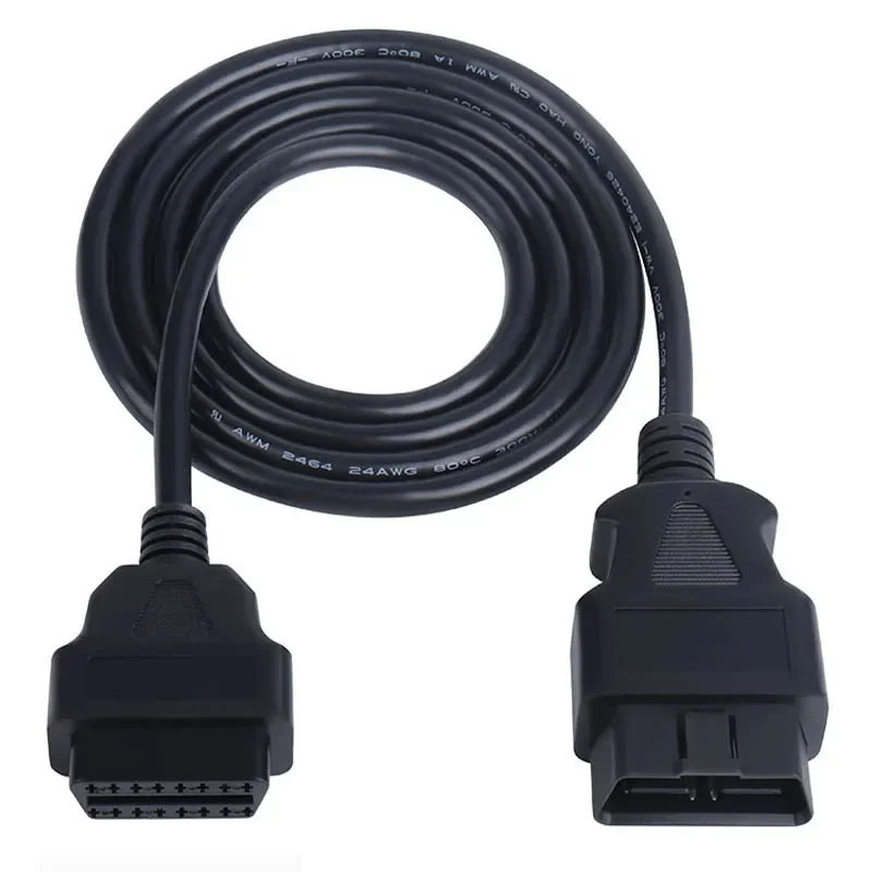 1M 3M OBD2 Diagnostic Extension Cable 16 Pin Male To 16Pin Female OBD Connector for 12V 24V Diesel Gaslion Car ELM327 OBD Extend