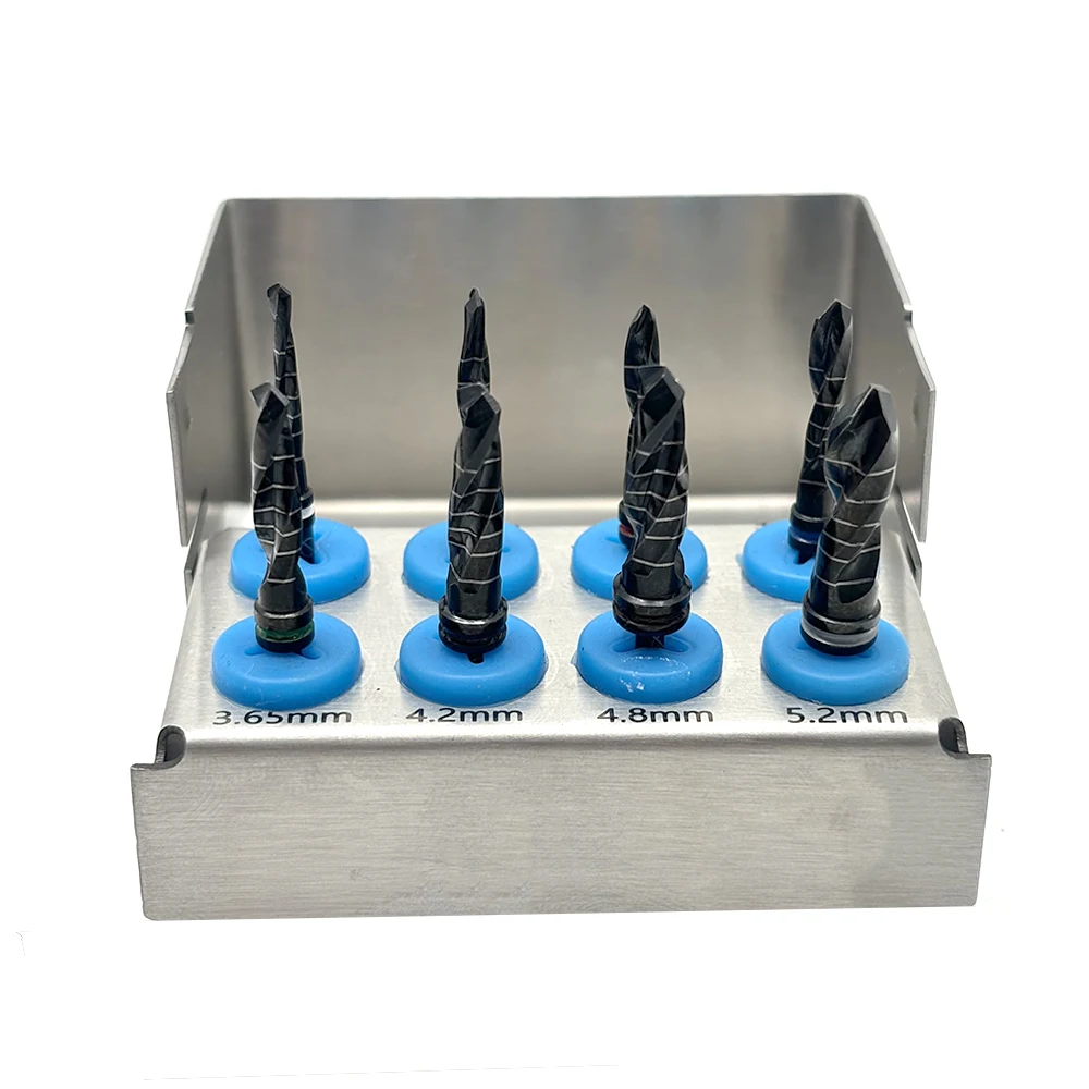 

8Pcs Dental Surgical Drill Set Titanium Coated Lance Pilot Drills for Maxillary Sinus Lift & Implant Procedures