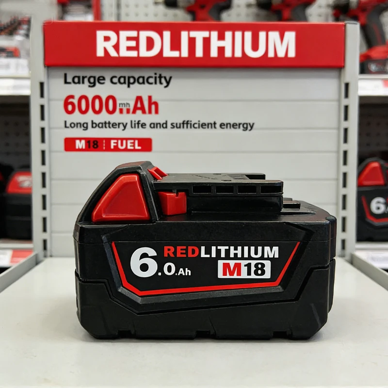 

New 18V 6.0Ah For Milwaukee 18V Battery Li-Ion Replacement Battery For Milwaukee 18V 48-11-2830 0730-20 Tool battery