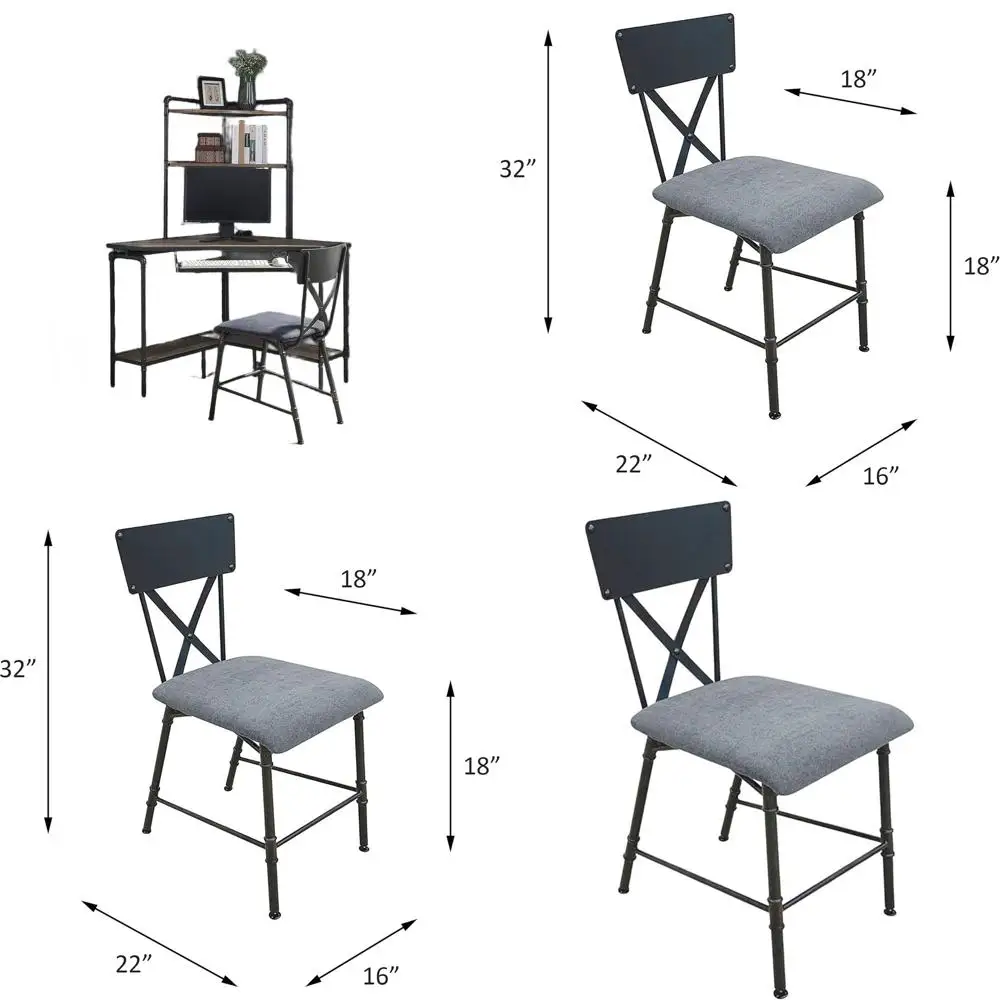 

Винтажный дубовый офисный стул цвета песчаника