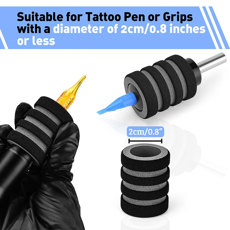 

1 шт. Накладка-грип для тату-машинки, легкая губчатая накладка для снижения вибрации, аксессуар для тату-оборудования