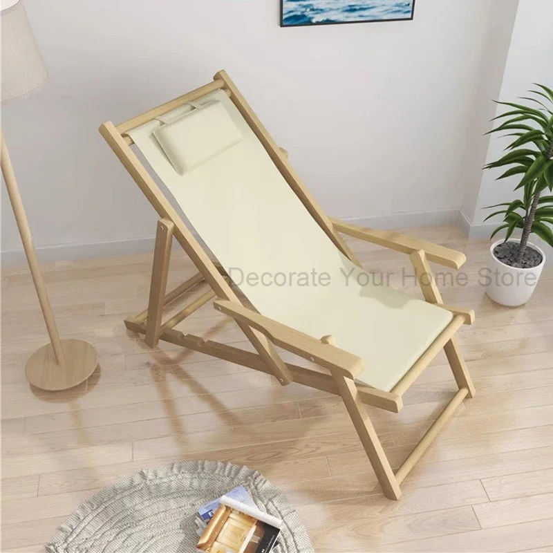 Bamboo Lounge Beach Chairs Balcony Leisure Salon Outdoor Folding Chairs Portable Chairs Lazy Relax Sillas Outdoor Furniture WKOC