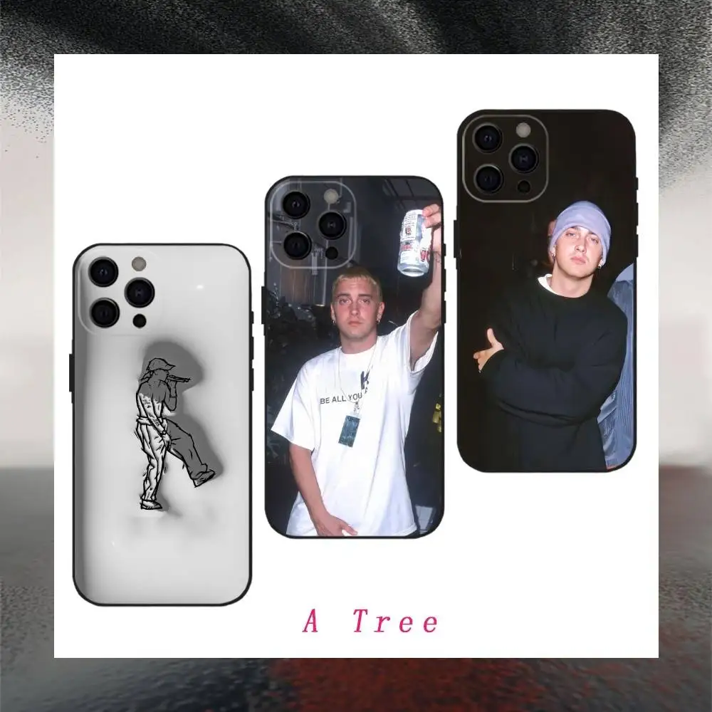 

Rapper S-Singer E-Eminem Phone Case For iPhone 16,15,14,13,12,17,Pro Max,Plus Silicone Black Case