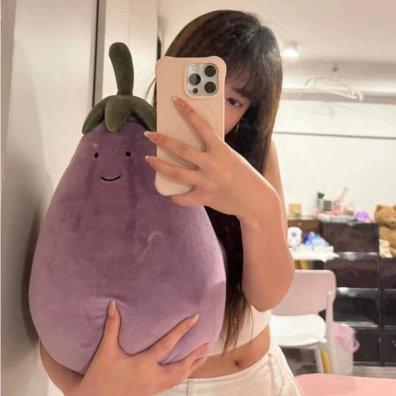 

Authentic Jellycat Funny Eggplant Fluffy Eggplant Plush Toy Soft Stuffed Animal Cute Comfort Doll Home Decor Birthday Dolls Gift