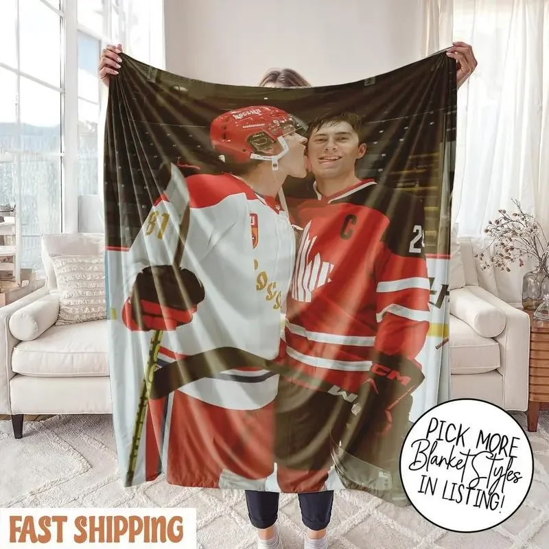 Customize Vintage Heated Rivalry Fleece Blanket – Cozy LGBT Pride Throw blaze love pink soft micro hip-hop lover office use idea