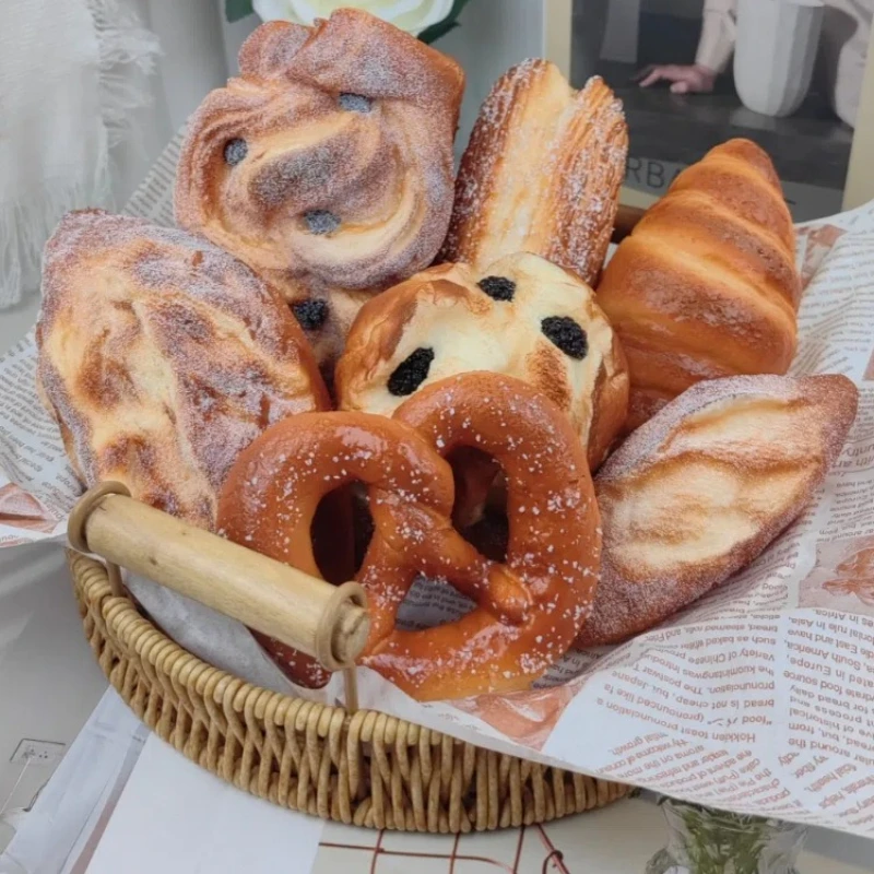 New PU Slow Rebound Fake Bread Model, Sweet Cute Artificial Food Prop for Bakery Shop Display Photo & Film Shooting Decoration