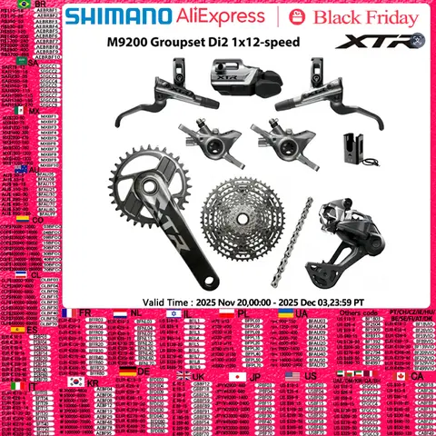 SHIMANO XTR M9200 Groupset DI2 1X12 Speed SW-M9250 I-Spec EV BL BR M9200 For MTB Mountain Bike Original Accessories