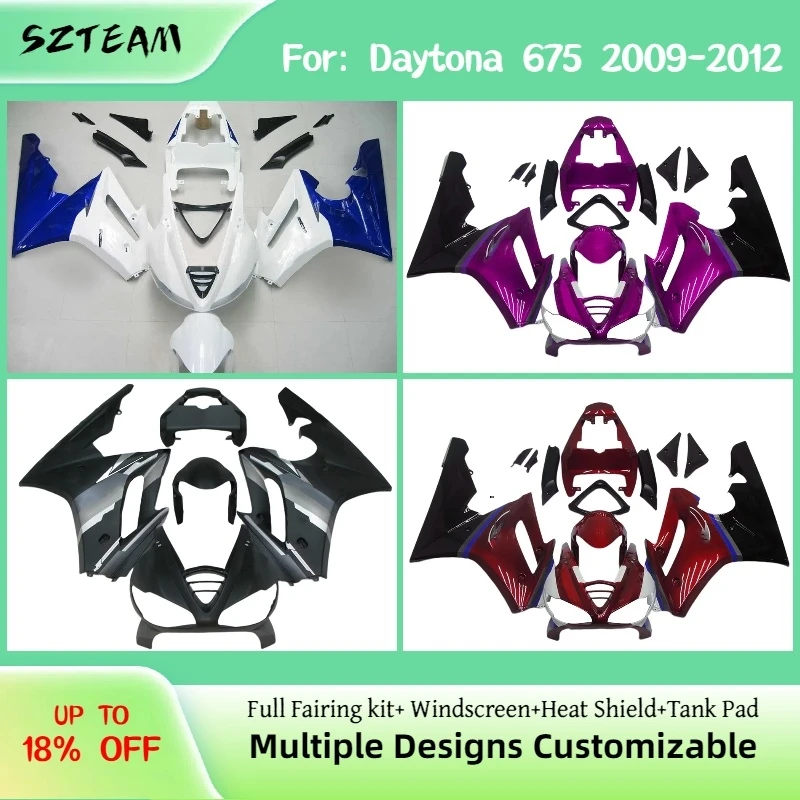 

Комплект фиолетовых обтекателей для Triumph Daytona 675 R 2009-2012, литье под давлением, простая установка, PRO-2