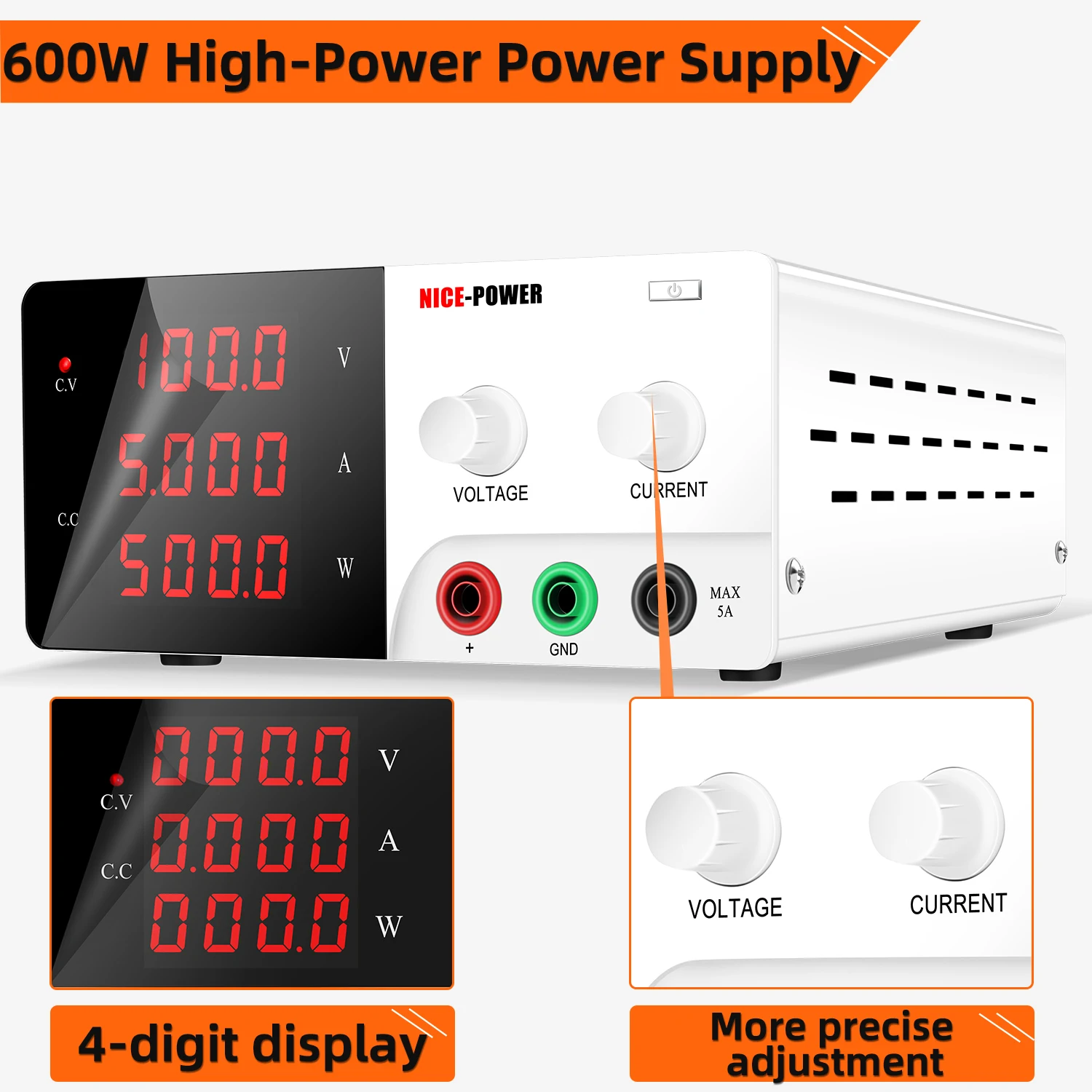 Imagem -05 - Switching Alta Potência Ajuste Laboratório dc Alimentação 30v 20a 30v 30a 60v 10a 15v 30a 15v 60a 100v 5a Banco Fonte Digital