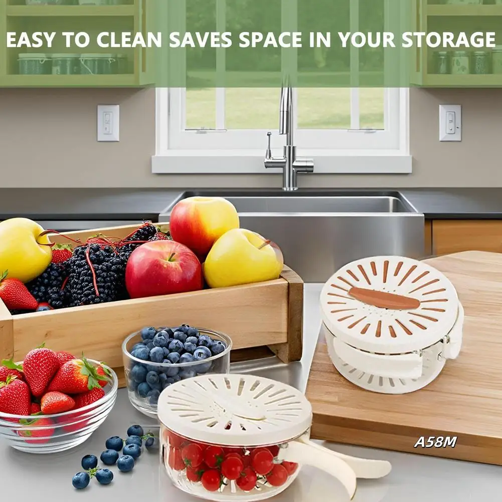 

Multi-Purpose Drain Basket For Home Kitchen Watermelon Bowl With Strainer And Lid Kitchen Strainer Food Strainer