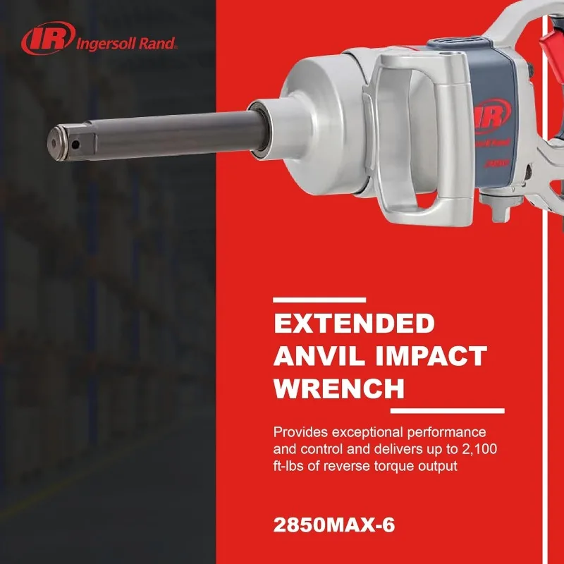 2850MAX-6 1-Inch 5,500 rpm Impact Wrench with 6-Inch Anvil Extension