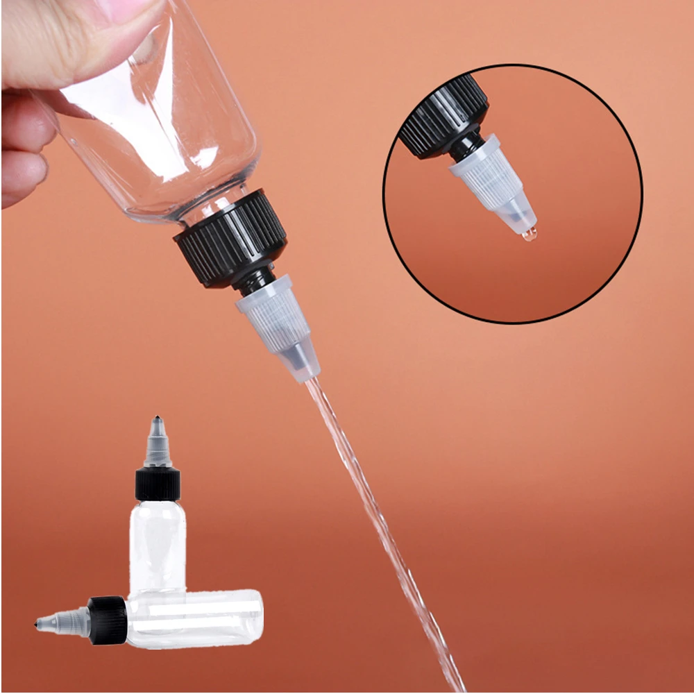 

Wholesale 10ml/30ml/60ml/100ml Empty dropper bottle PET Squeeze Bottle with Childproof Cap for Oil Paint Liquid Glue Container