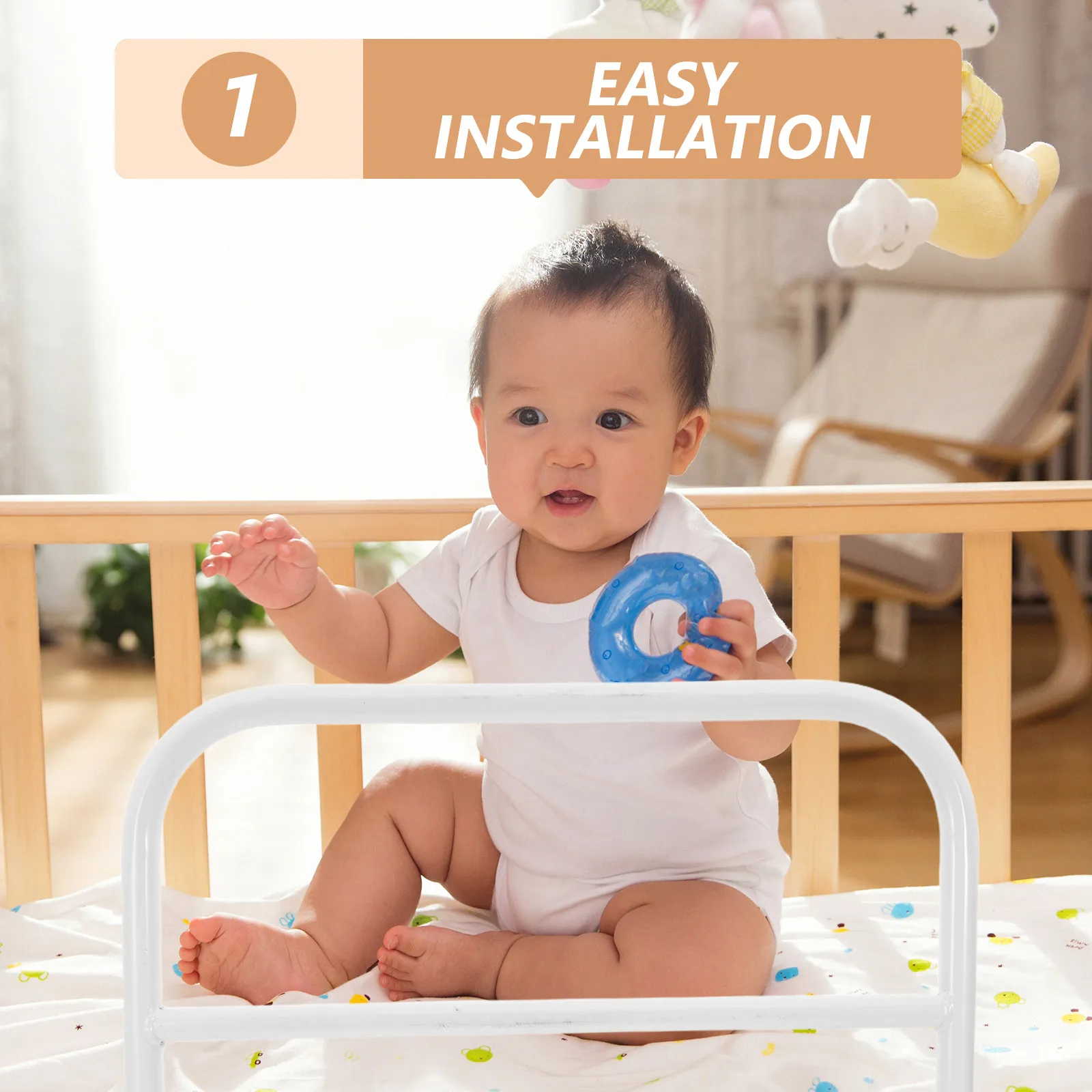 

Портативный складной защитный барьер для детской кровати, поручень от падения с кровати для детей и пожилых людей, с мягкой подкладкой, съемный, прозрачный дизайн