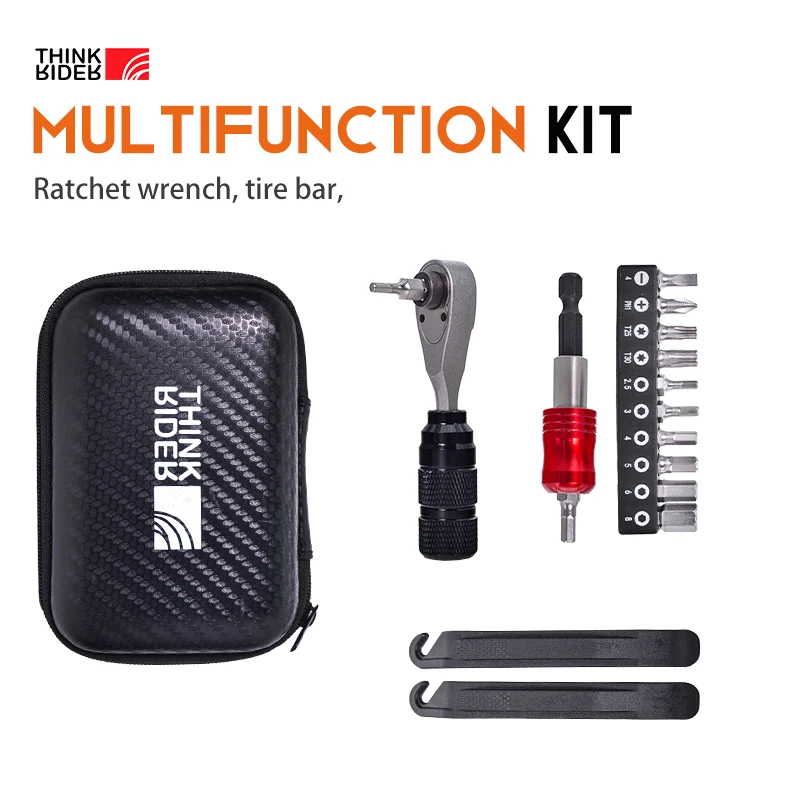 

ThinkRider Bicycle Portable Tools Repair Bags Set Multipurpose Bike Toolkit MTB Road Bike Storage Capsule Kit Cycling Accessory