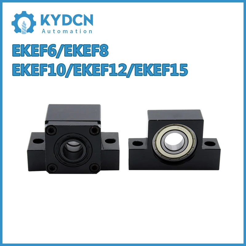 EKEF6 EKEF8 EKEF10 EKEF12 EKEF15 End Support for Ballscrew EK8 EF8 EK10 EF10 EK12 EF12 EK15 EF15 End Supports Bearing Mount