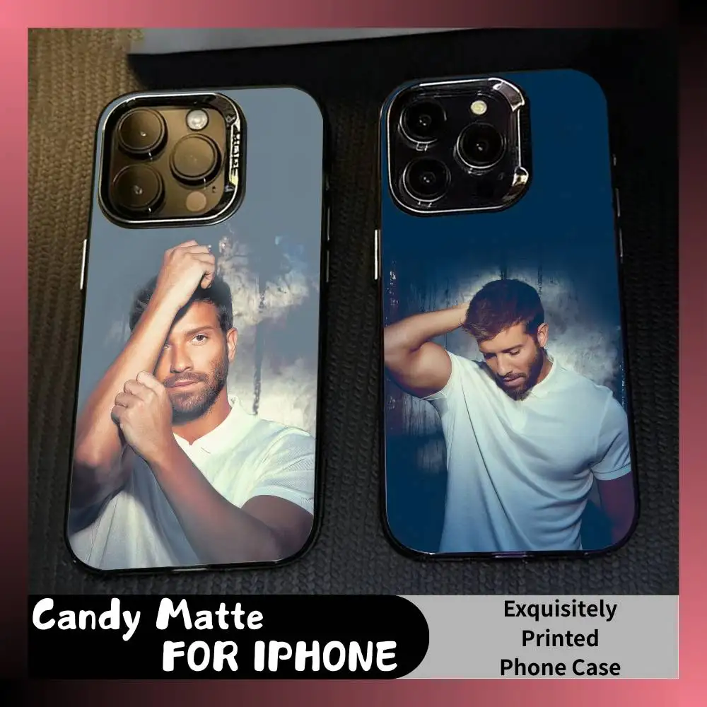 

Singer P-Pablo A-Alboran Handsome Man Phone Case For iPhone 16 17 15 14 12 13 Pro Max Black Candy Matte Shockproof Cover