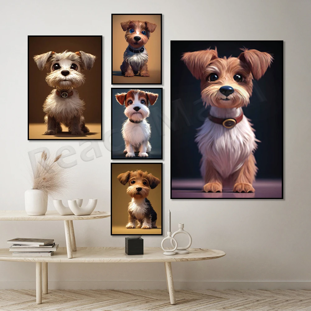 Human Friends Cute Animal Dalmatians Poster Canvas Painting Art Nordic Poster Printing Mural Living Room Decoration