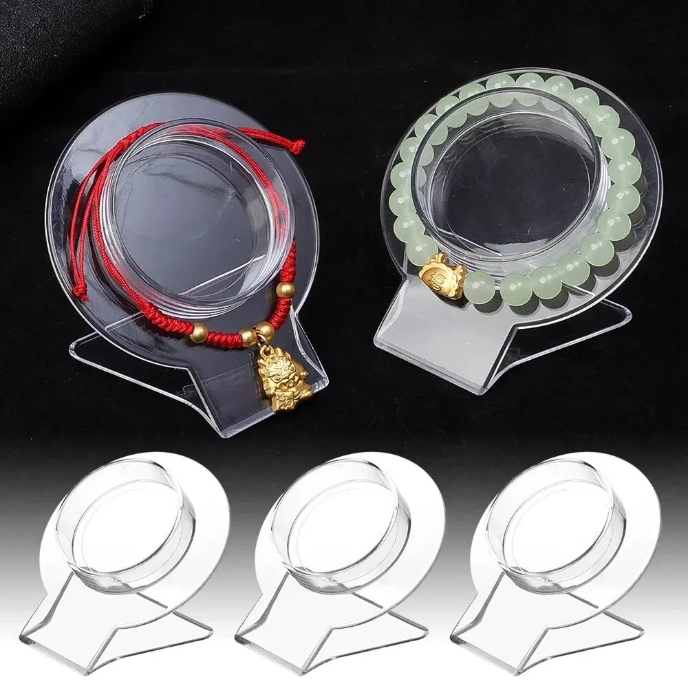 

New 1Pc Clear Jewelry Bracelet Display Holder Bangle Organizer Rack Acrylic Bead Bracelet Display Collar Stand Holder