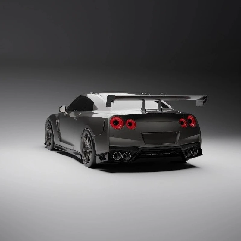 Hot Sale Swan Neck Dry Carbon Fiber Vulcan Alpha Style Track Racing Rear Wing Spoiler for
