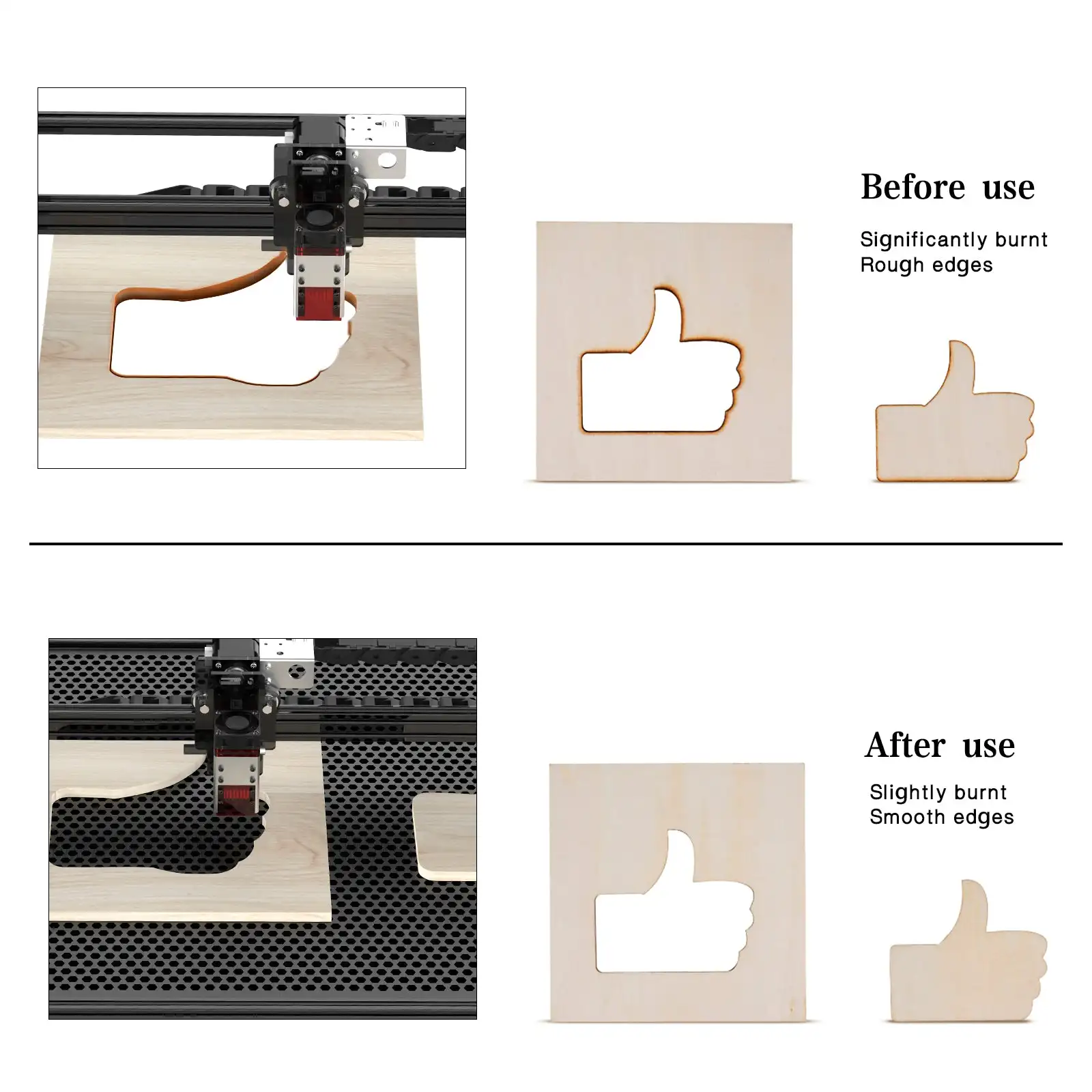 NEJE Laser Engraver Pad Backing Plate Honeycomb Panel 850x540 mm/490 x 440mm/200x300mm Work Platform,for laser Engraving Cutter