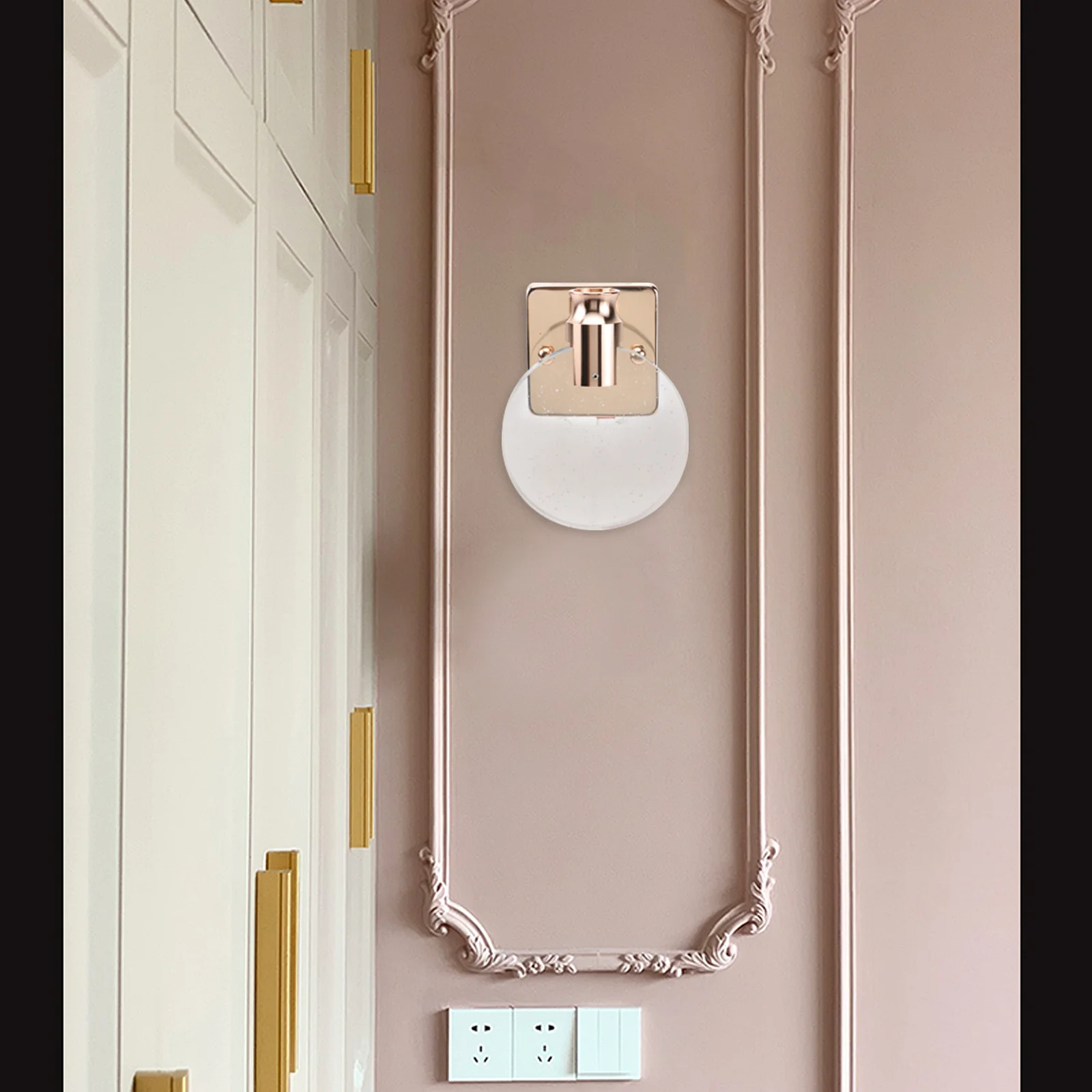 

1Pcs Nordic Style Bedside Wall Lamp Luxury Bedroom Wall Light Aisle Corridor Indoor Decorative Lighting Fixture