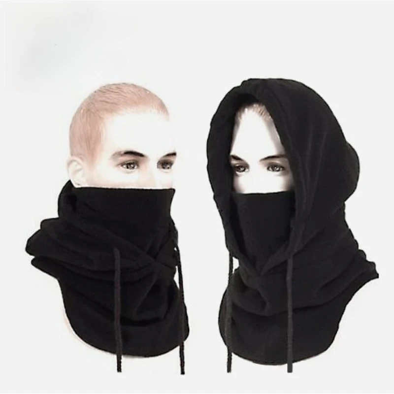 Cold Resistant Fleece Integrated Balaclava Face Mask Protective Windproof Warm Neck Gaiter for Outdoor Cycling Skiing Activities