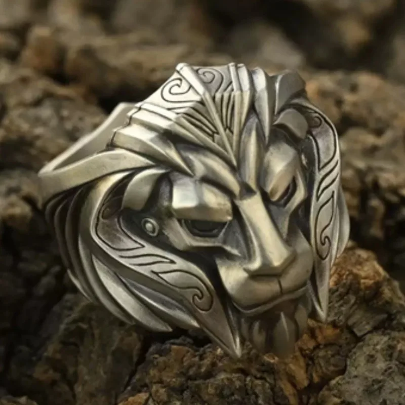Fashionable and Unique Lion-shaped Ring Anime Game Related Accessories Wholesale
