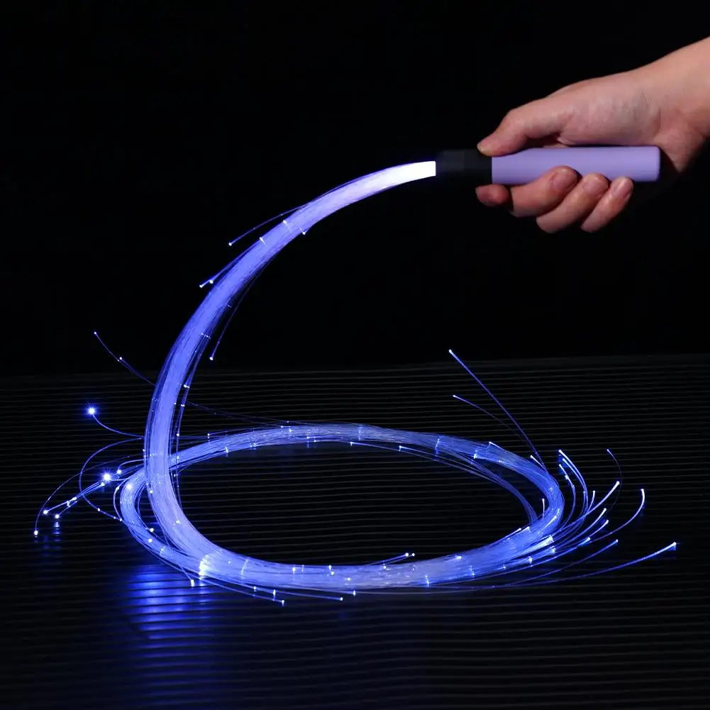 LED-Glasfaser-Peitsche für Raves, 5,6 Fuß 360° ° Schwenkbarer Pixel Whip Dance Space Whip (7 Farben 4 Modi) für LED-Lichtshows und EDM-Tanzfestivals – Detail 13