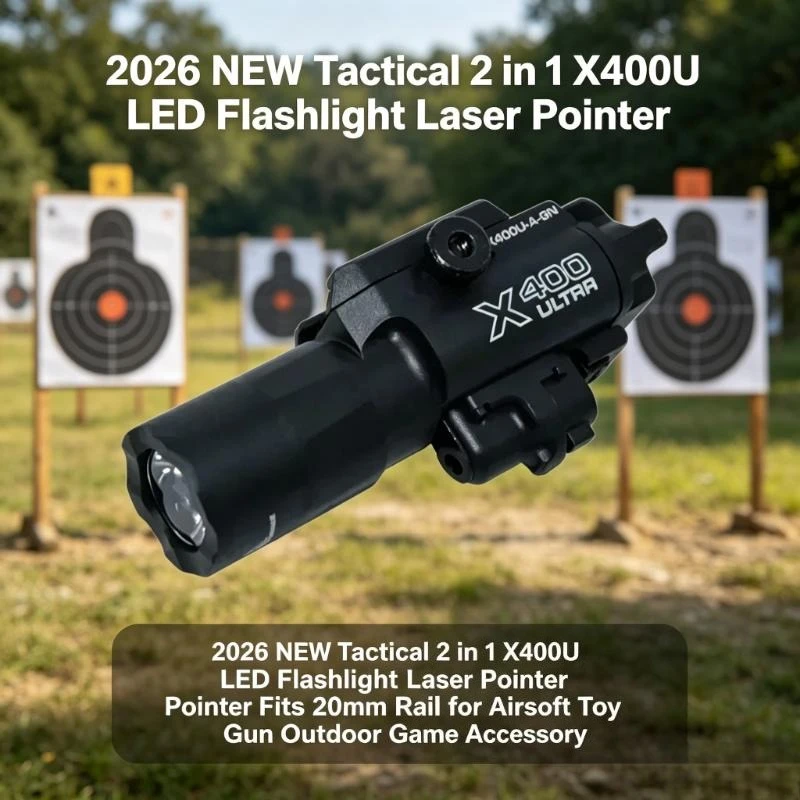 2026 New Arrival Mini X400U LED Red Laser Light, 20mm Rail Fixed Decor Parts for Hobby Toy Blaster