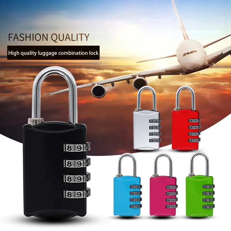 6 Color Padlock 4-bit Combination Lock Outdoor Travel Case Anti-theft Combination Lock Gym Hardware Accessory Lock Locker