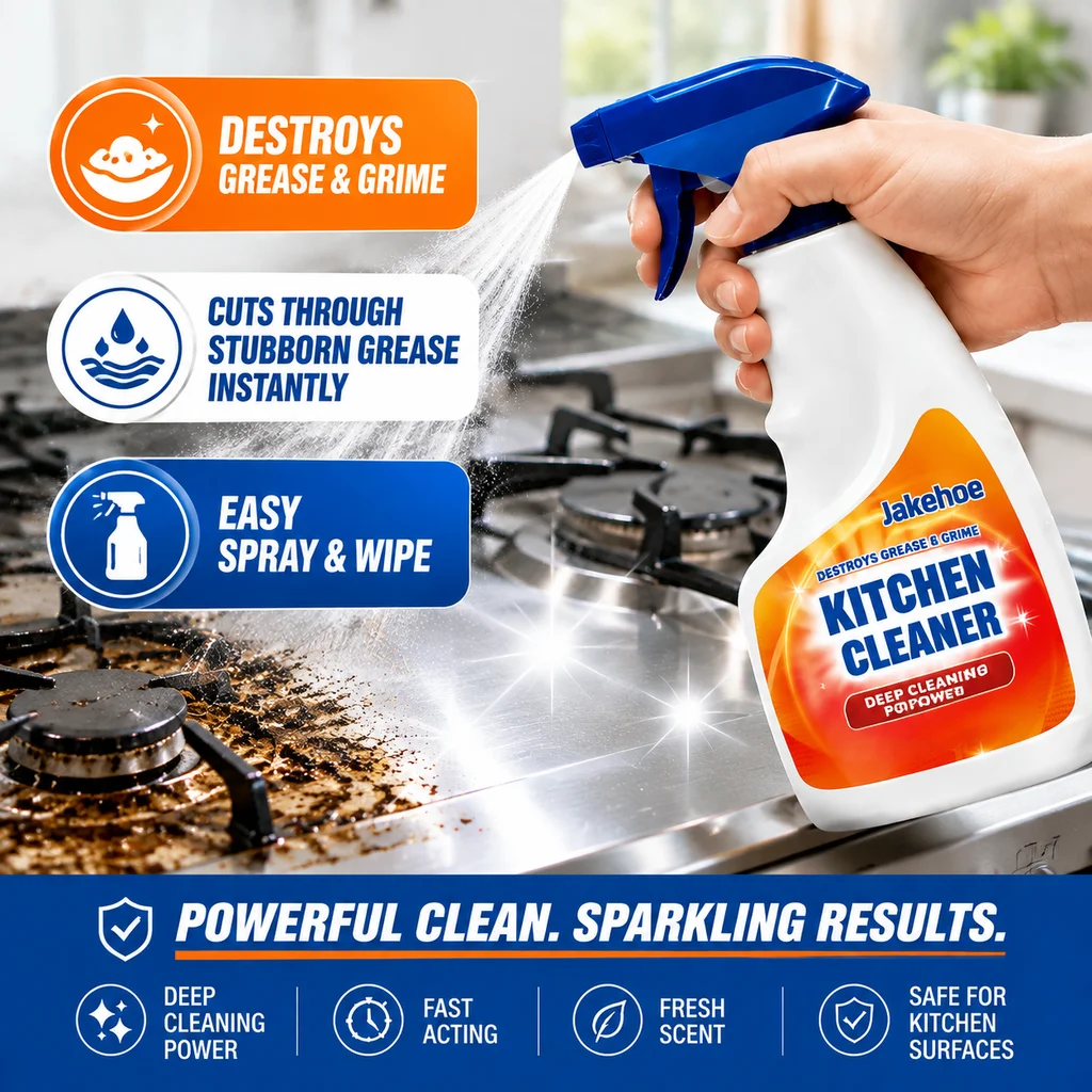 Commercial Kitchen Grease Cleaner - Kitchen Degreaser Spray Multi-Purpose Stove Cooktop