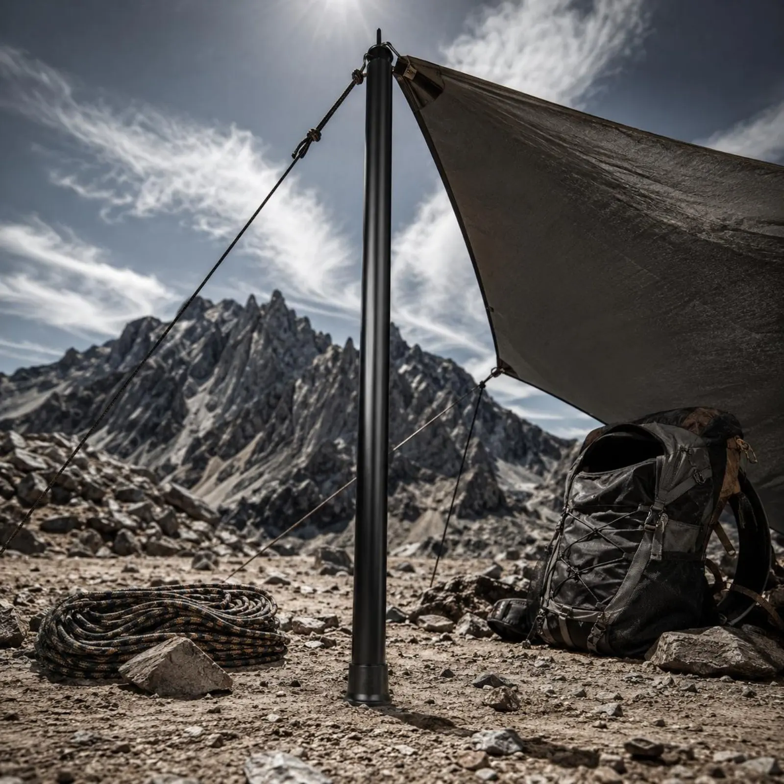 2 Pieces 25 Mm Shelter Pole Thickened Tube Awning Support Pole Outdoor Gear Foldable Long-Lasting for Camping