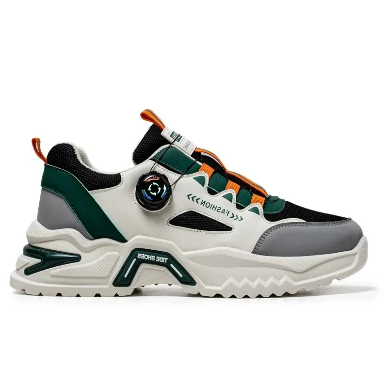

Men's Korean rotating buckle trendy casual sports shoes four season soft soled non Slip outdoor running shoes student sneakers
