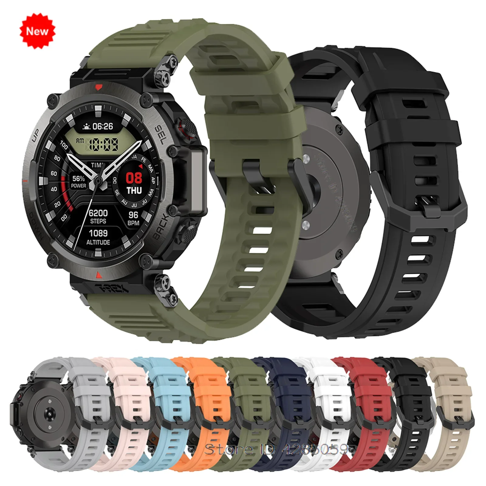 

Silicone Strap for Amazfit T-Rex Ultra Smart Watch Sport Strap Bracelet for Huami Amazfit T-Rex Ultra Replacement Watchband