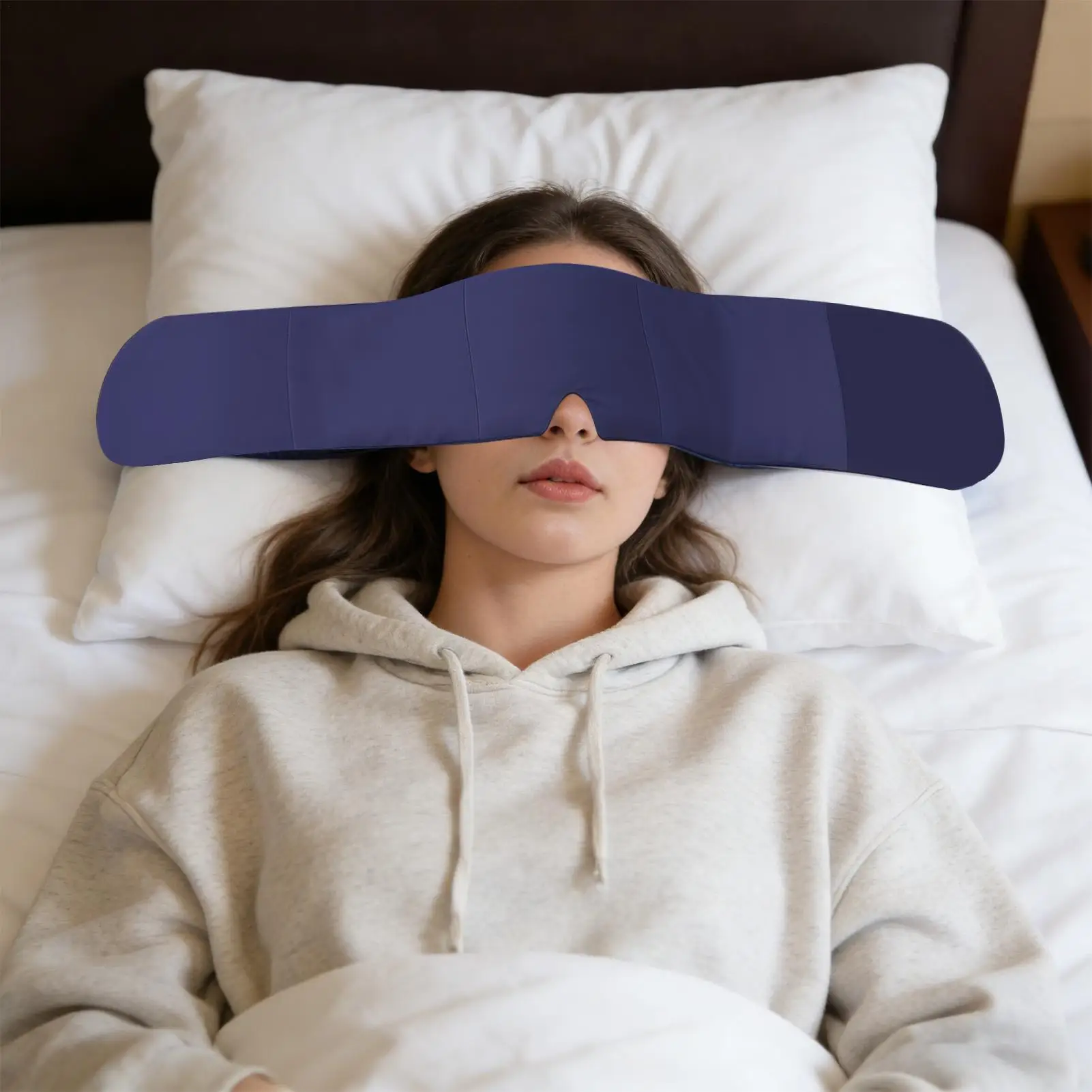 

Eye Covers For Sleeping Breathable Blocking Lights Blindfold Double-Sided Eye Covers With Beads And Cotton Filling For Women Men