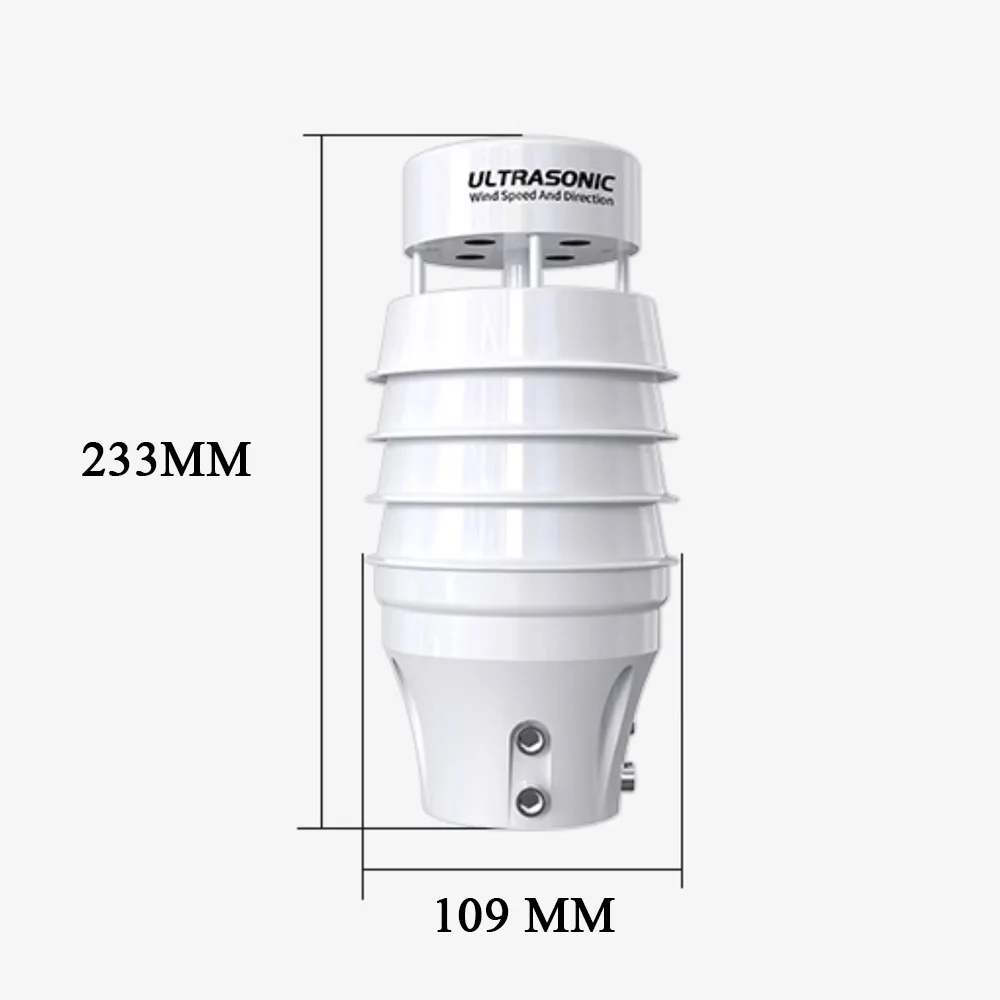 Ultrasonic Weather Station 0-40m/s Wind Speed Direction Solar Radiation Sensors Module Monitor T&H Rainfall PM2.5 Transmitter