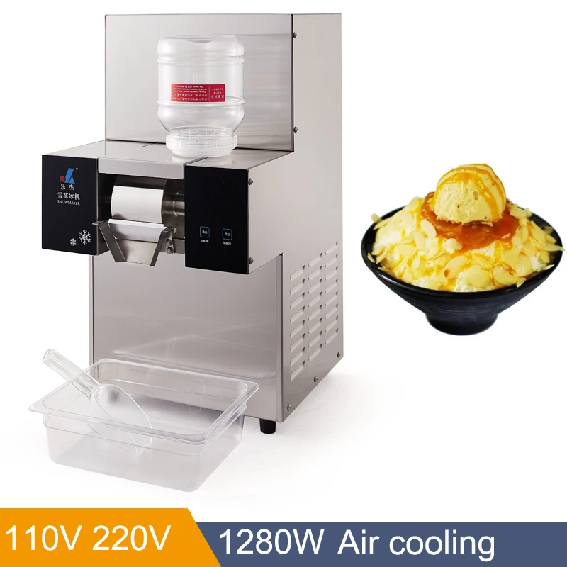 

1280W Big Power Commercial Flake Snow Ice Machine Korean Bingsu Machine Snowflake Ice Shaving Machine Japanese Kakigori Machine