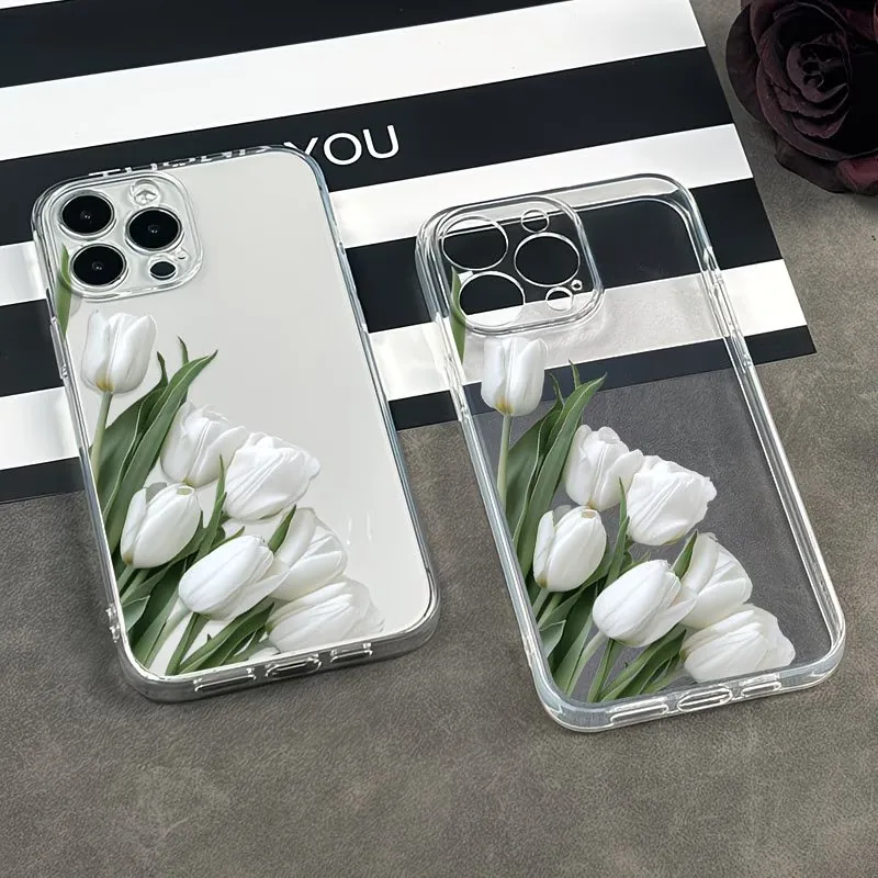 Tulip Printed Phone Case Case For iPhone 13 11 16 15 14 12 17 Pro XS Max Air 7 8 6s Plus XR SE 2022 2020 16e 17e TPU Back Cover - view 4