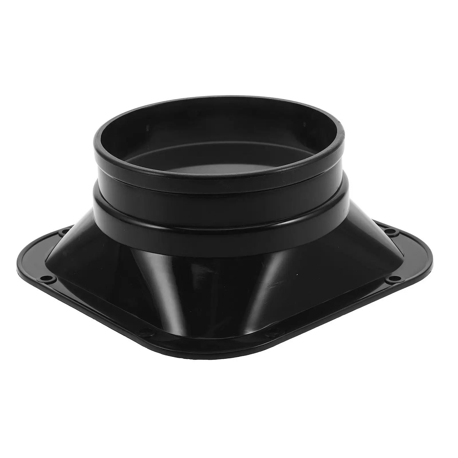 Square to Round Duct Transition Adapter 5 Inch Air Vent Transition Flange Dryer Vent Wall Plate Hvac Airflow Management