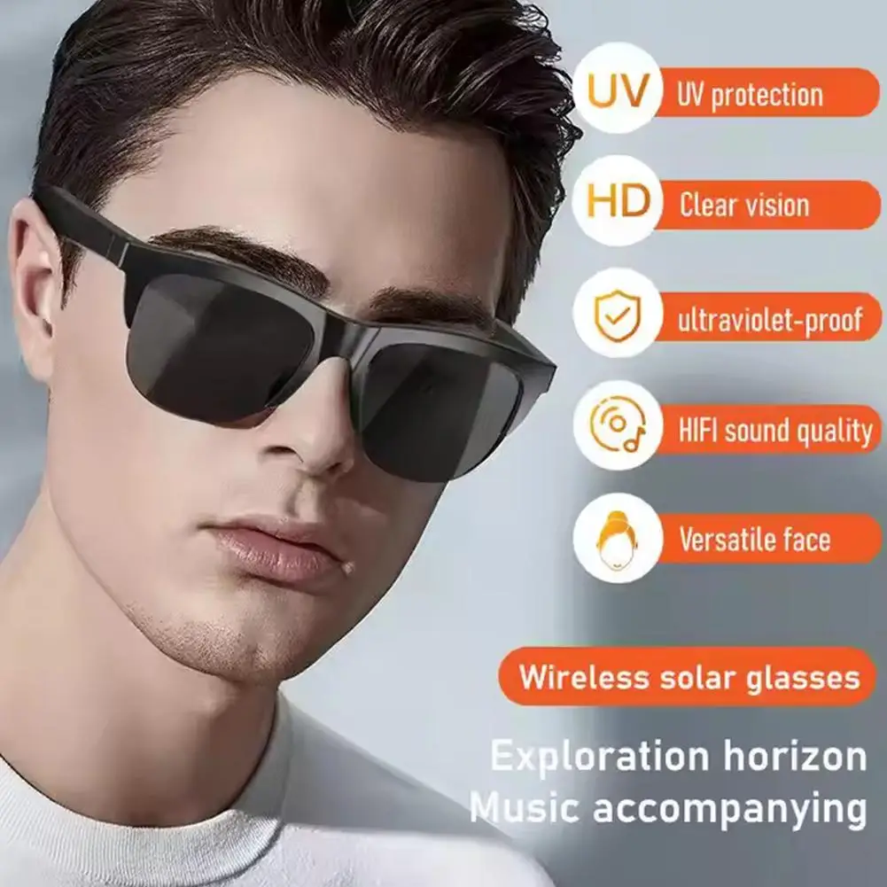 F06 AI Translator Bluetooth Sunglasses UV Polarized Smart Glasses Built-in Mic For Calls Music For Outdoor Sports Cycling T R9N5